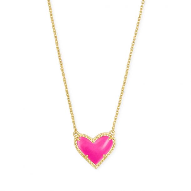 Ari Heart Rose Gold Chain Bracelet in Pink Drusy | Kendra Scott