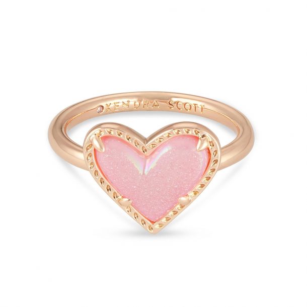 Light pink heart ring on sale