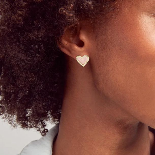 Rose Quartz Kendra Scott Ari Heart Stretch Bracelet Kendra Scott