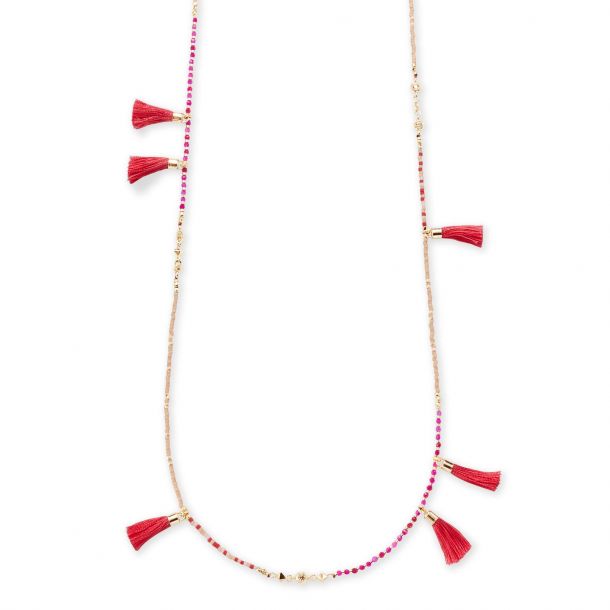 Kendra Scott Augusta Necklace in Pink Mix Agate | REEDS Jewelers