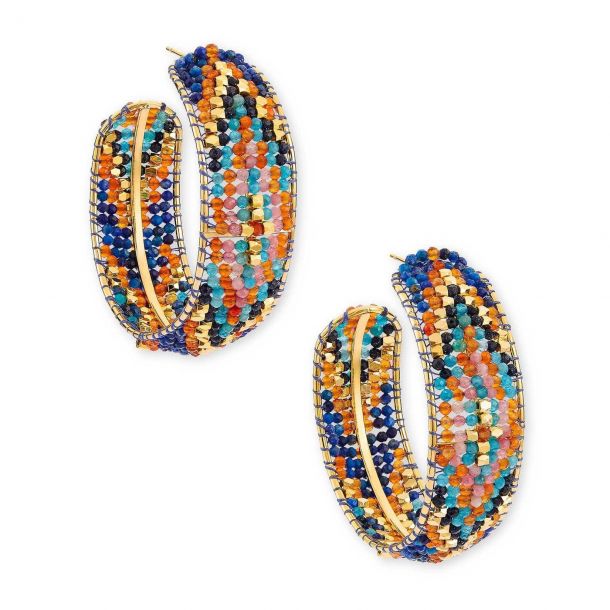 Kendra scott multicolor hoop earrings deals
