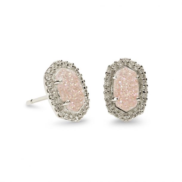 Iridescent drusy earrings clearance