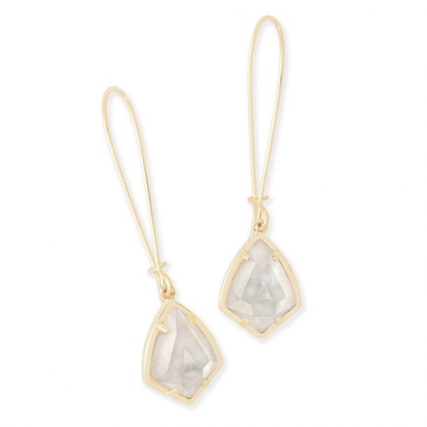 Kendra Scott Carinne Drop Earrings in Ivory Mother of Pearl