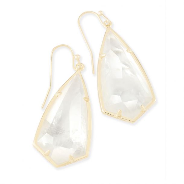 Kendra Scott Carla Drop Earrings in Ivory Mother of Pearl