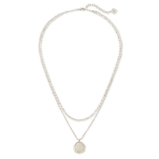 Kendra Scott Cynthia Multi Strand Layered Necklace in Iridescent Drusy REEDS Jewelers