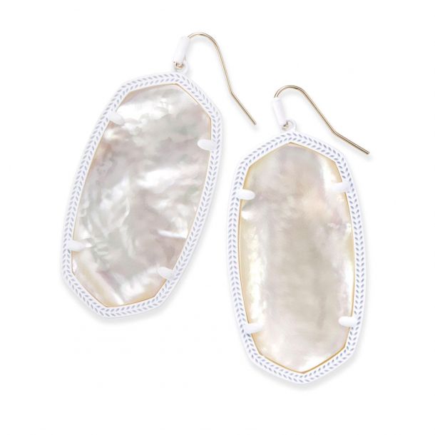 Kendra Scott Danielle Earrings in Ivory Mother of Pearl Matte White REEDS Jewelers