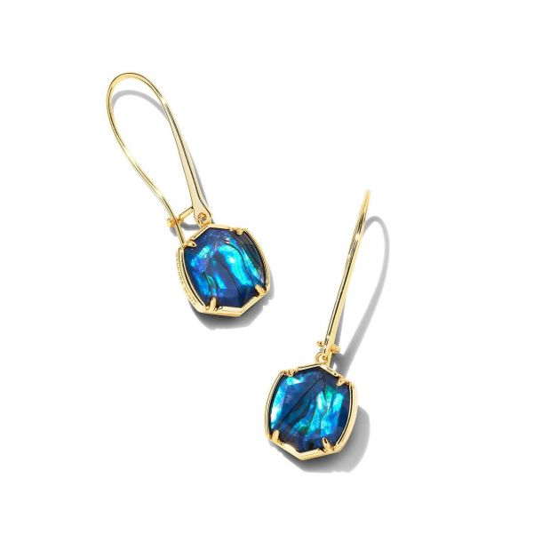 Kendra Scott Davis Drop Earrings in Navy Abalone Shell REEDS Jewelers