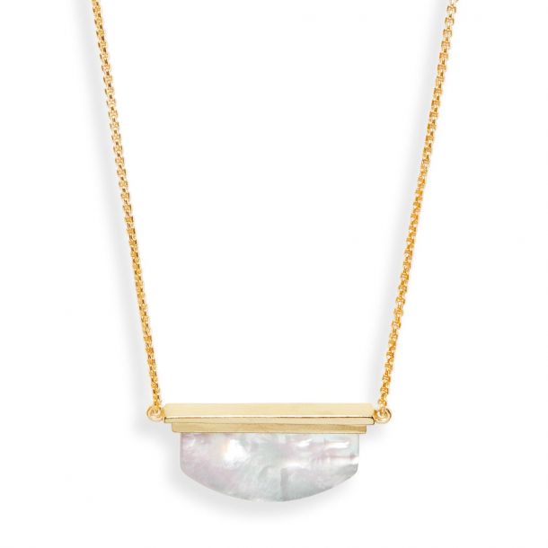 Kendra Scott Dean Necklace in Ivory Mother of Pearl
