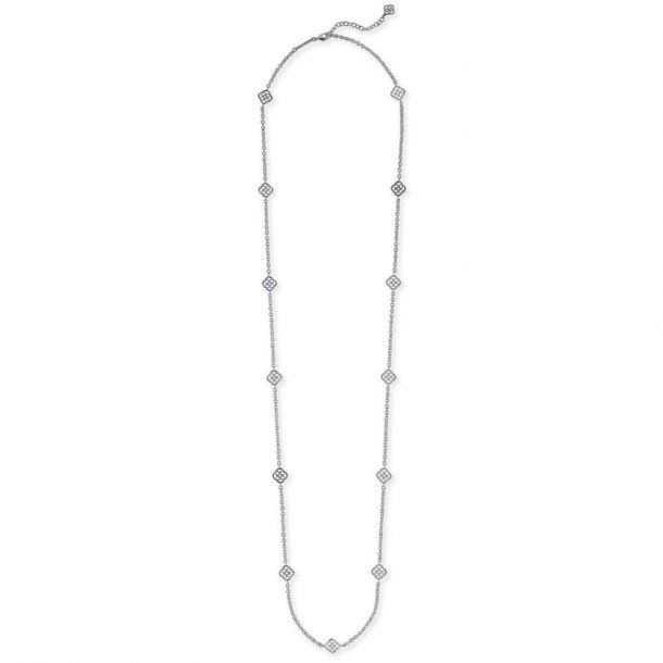 Kendra Scott Devalyn Long Necklace Rhodium Plated REEDS Jewelers