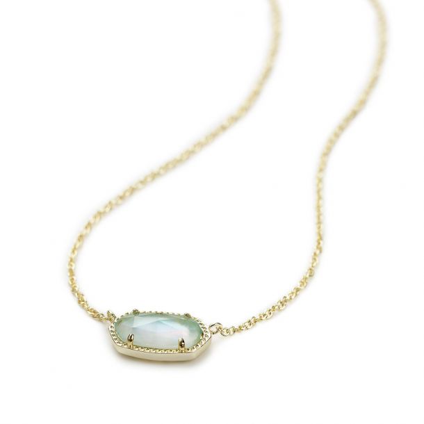 Kendra Scott Elisa Pendant Necklace in Light Blue Illusion REEDS Jewelers