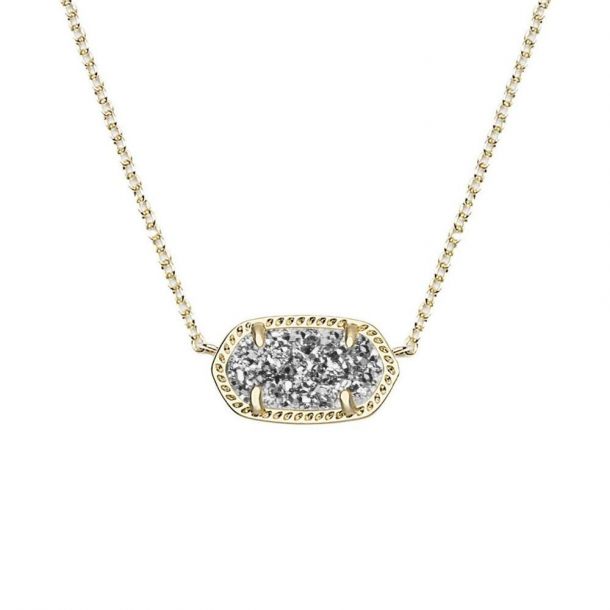 Kendra Scott Crystal Letter Short Pendant Necklace