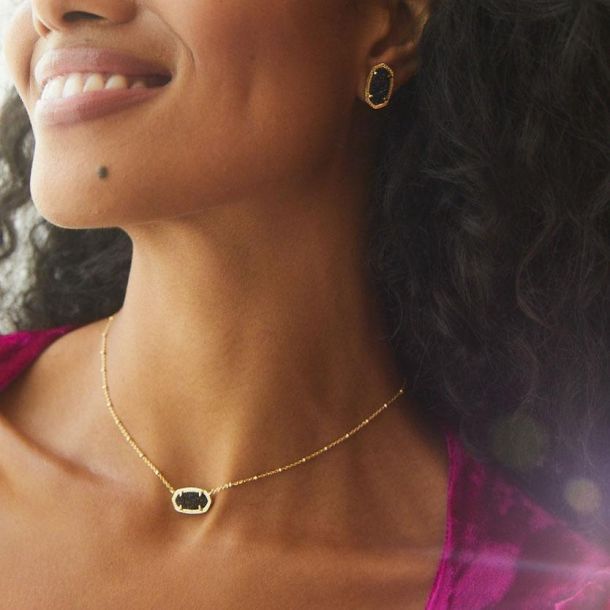 Kendra scott black elisa necklace sale