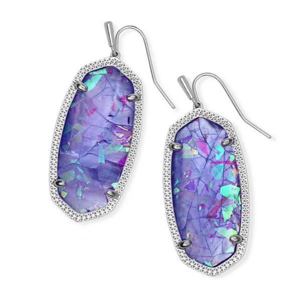 Purple iridescent earrings best sale