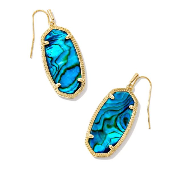 Kendra Scott Elle Drop Earrings in Teal Abalone REEDS Jewelers