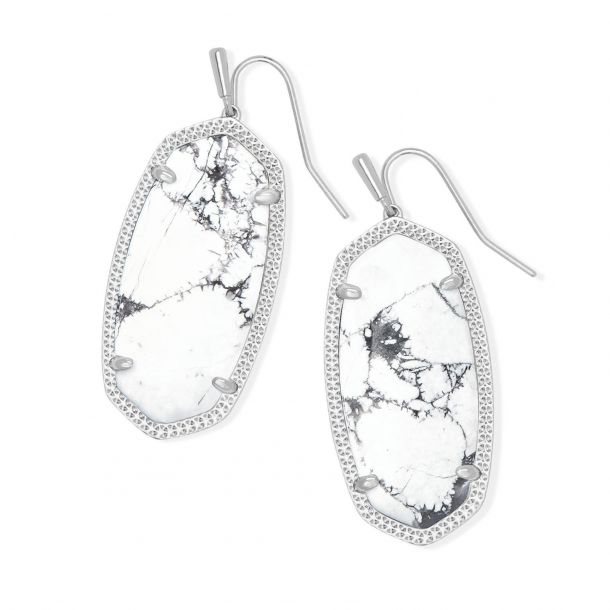 Kendra Scott Elle Drop Earrings in White Howlite