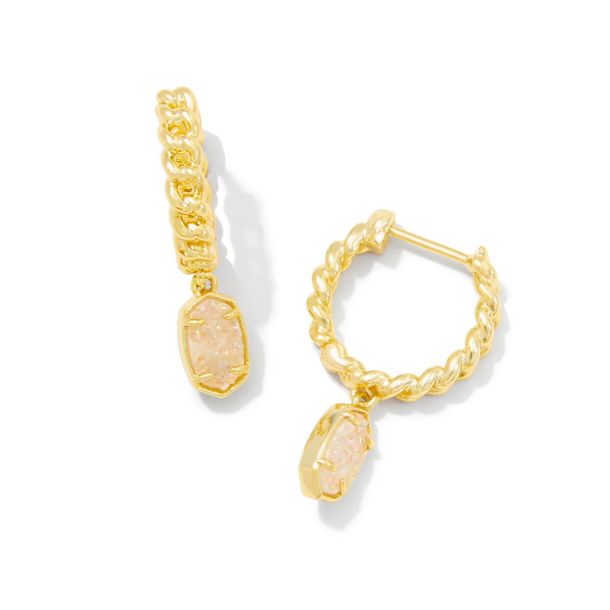Iridescent drusy deals earrings