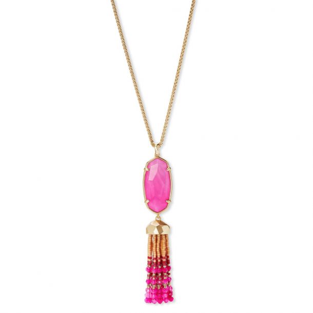 Kendra Scott Eva Necklace in Pink Agate