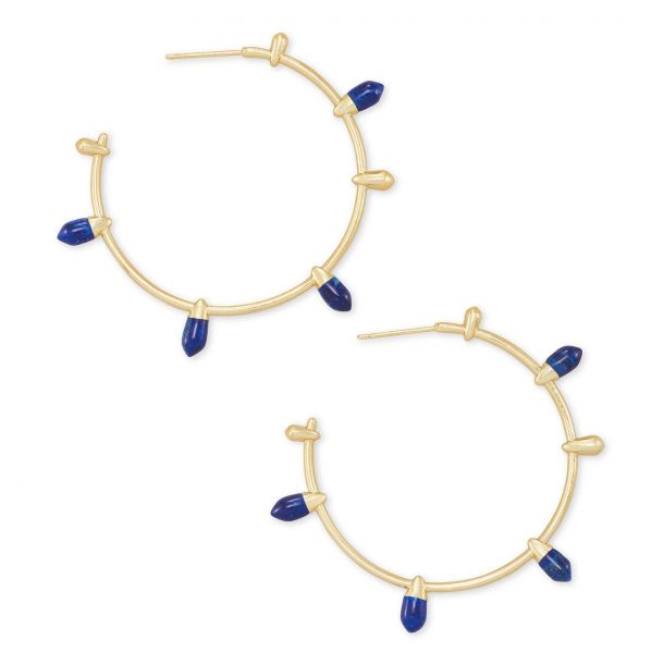 Kendra Scott Freida Hoop Earrings in Cobalt Howlite