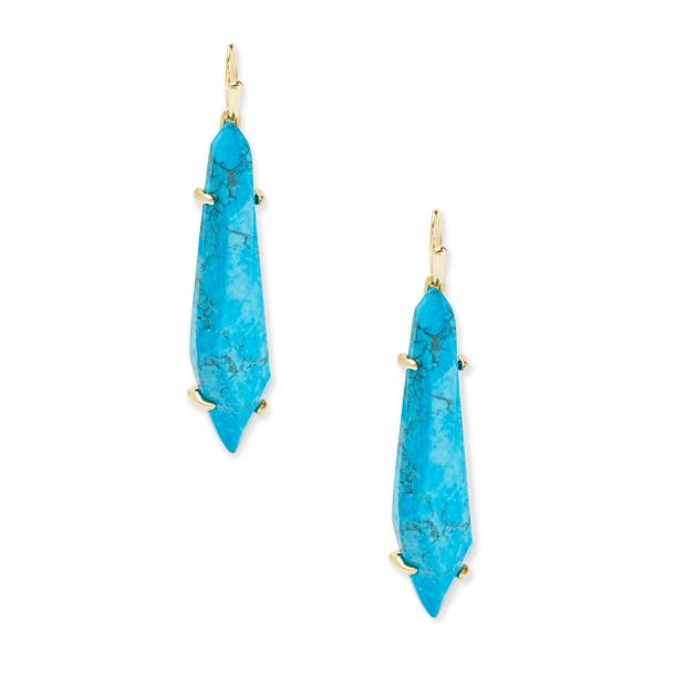 Kendra Scott Grey Earrings in Aqua Howlite REEDS Jewelers