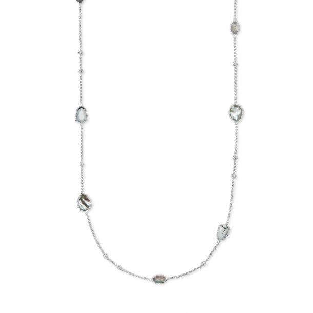Kendra scott store long silver necklace
