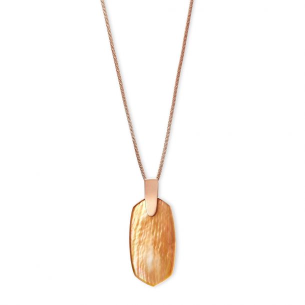 Kendra Scott Inez Necklace in Brown Mother of Pearl