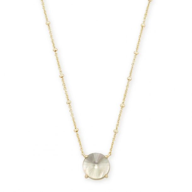 Kendra Scott Jolie Short Pendant Necklace in Gray Illusion Gold Plated