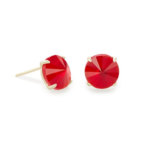 Kendra Scott Jolie Stud Earrings in Cherry Red Illusion Gold Plated REEDS Jewelers