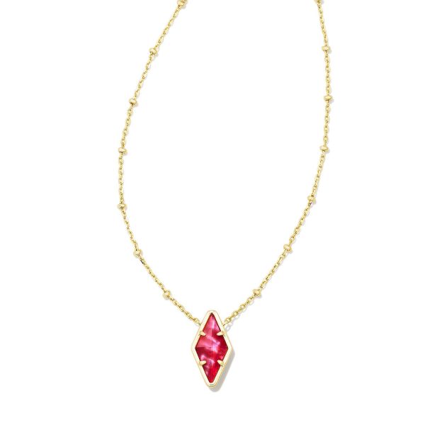 Kendra Scott Kinsley Short Pendant Necklace in Raspberry Illusion REEDS Jewelers