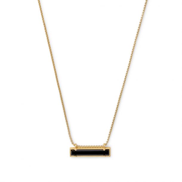 Kendra Scott Leanor Necklace in Black Gold Plated