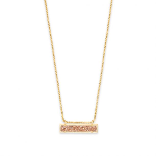 Kendra Scott Leanor Necklace in Sand Drusy Gold Plated