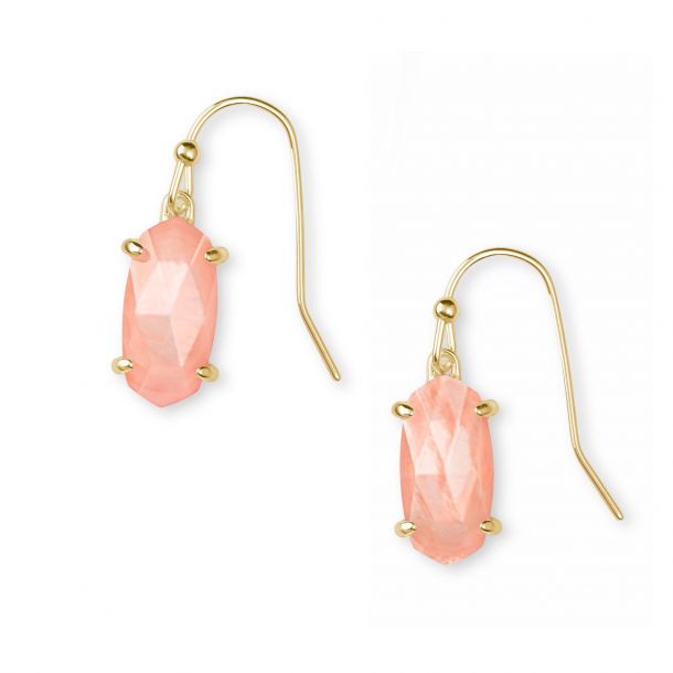 Kendra Scott Lemmi Earrings in Peach Mother of Pearl