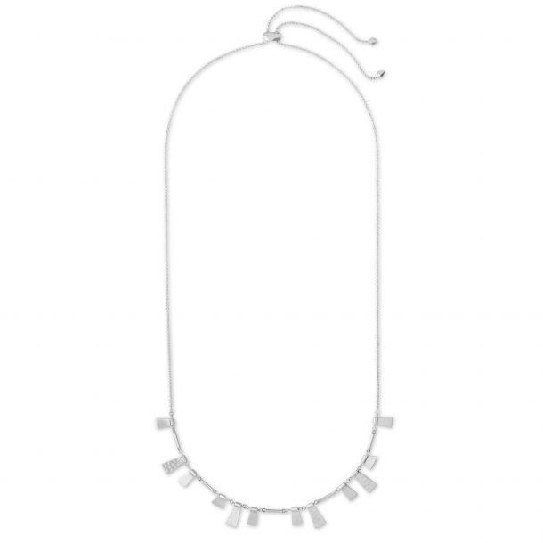 Kendra Scott Lynne Adjustable Necklace Bright Silver Tone