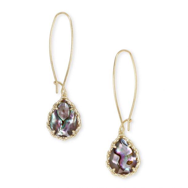 Kendra Scott Macram Dee Drop Earrings in Nude Abalone Shell
