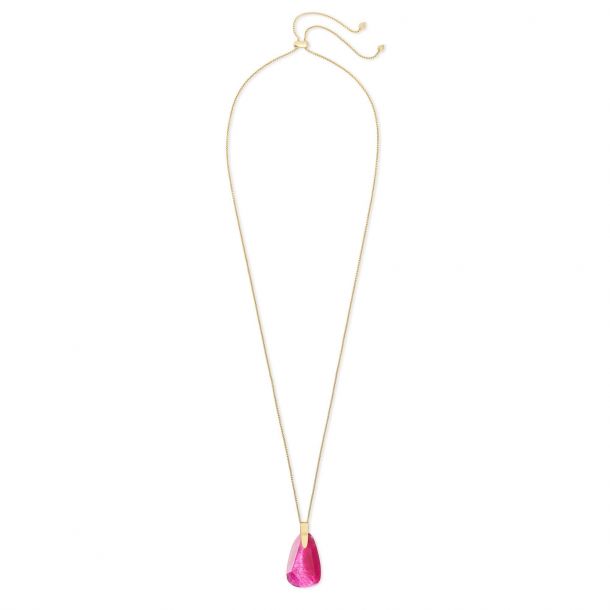 Kendra Scott Maeve Long Pendant Necklace in Azalea Illusion Gold