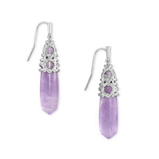 Kendra scott amethyst on sale earrings