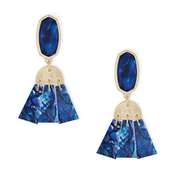 Navy blue kendra scott earrings sale