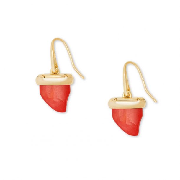 Kendra Scott Drop Earrings in Red Mother-of-Pearl | REEDS Jewelers