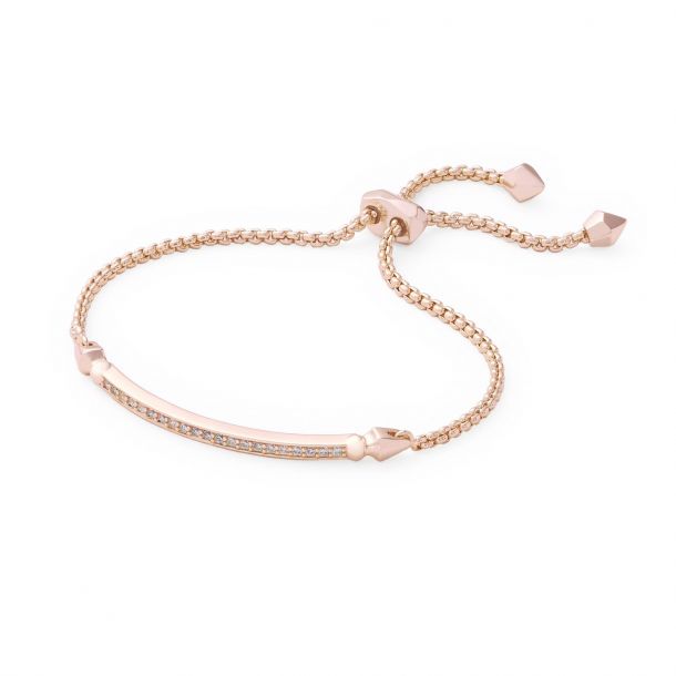 Kendra Scott Ott Adjustable Chain Bracelet Rose Gold Plated REEDS Jewelers