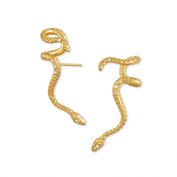 Phoenix ear climber earrings clearance in vintage gold