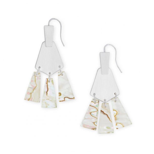 Kendra Scott Rechelle Small Statement Earrings in White Mix