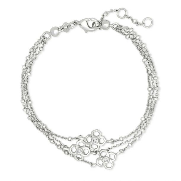 Kendra Scott Rue Multi Strand Bracelet Rhodium Plated