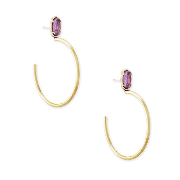 Kendra scott hoop earrings with top stone