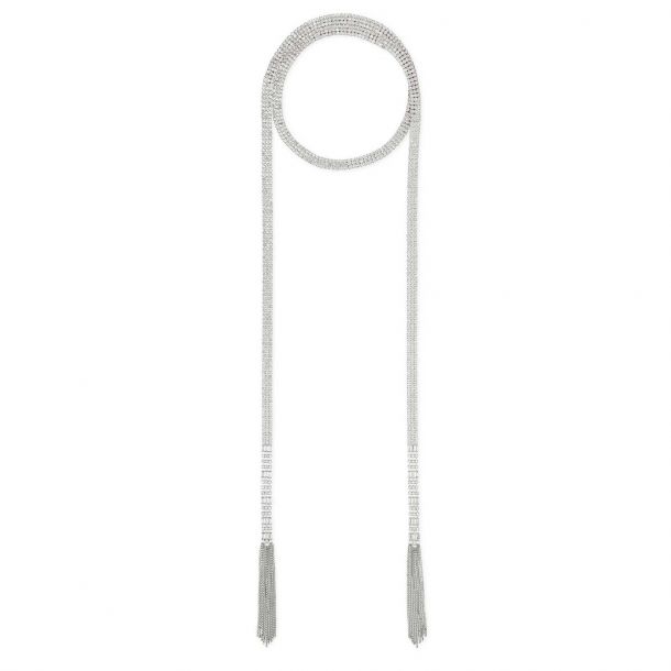 Kendra Scott Vienna Lariat Necklace Rhodium Plated