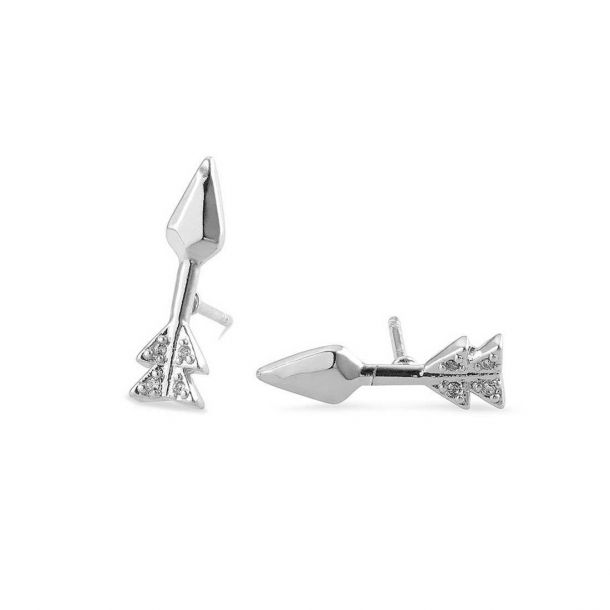 Kendra Scott Zoey Arrow Stud Earrings Rhodium Plated
