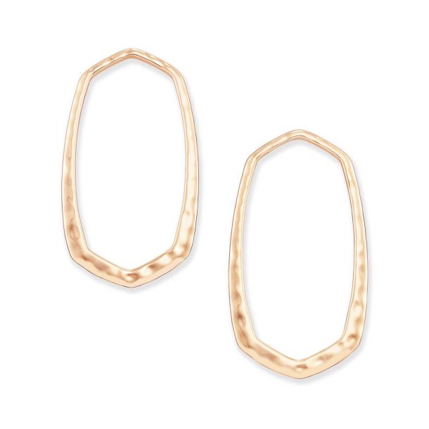 Kendra Scott Zorte Open Frame Earrings Rose Gold Plated