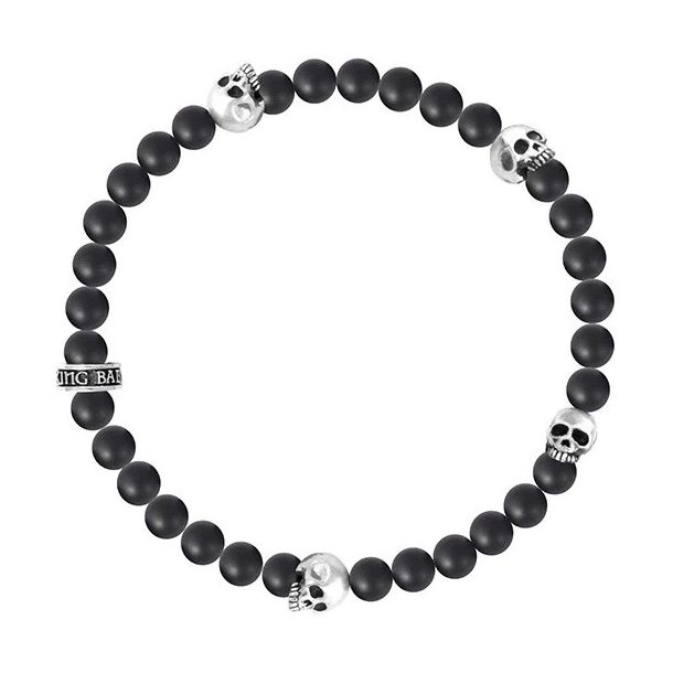 Sterling silver skull bead on sale