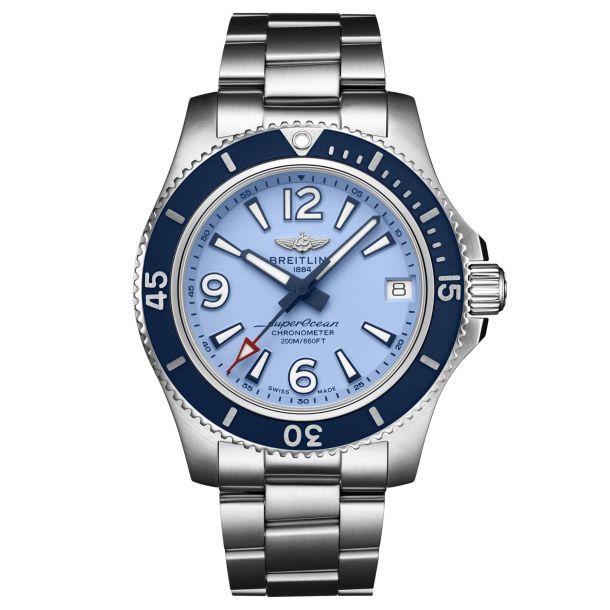 Breitling Superocean Automatic 36 Blue Dial Stainless Steel Watch A17316D81C1A1 REEDS Jewelers
