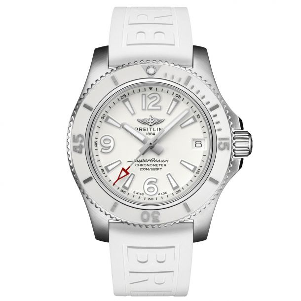 Breitling Superocean Automatic 36 White Rubber Strap Watch A17316D21A1S1 REEDS Jewelers