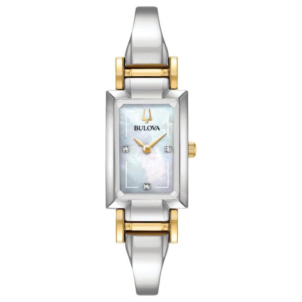 Two tone bulova women's watch top
