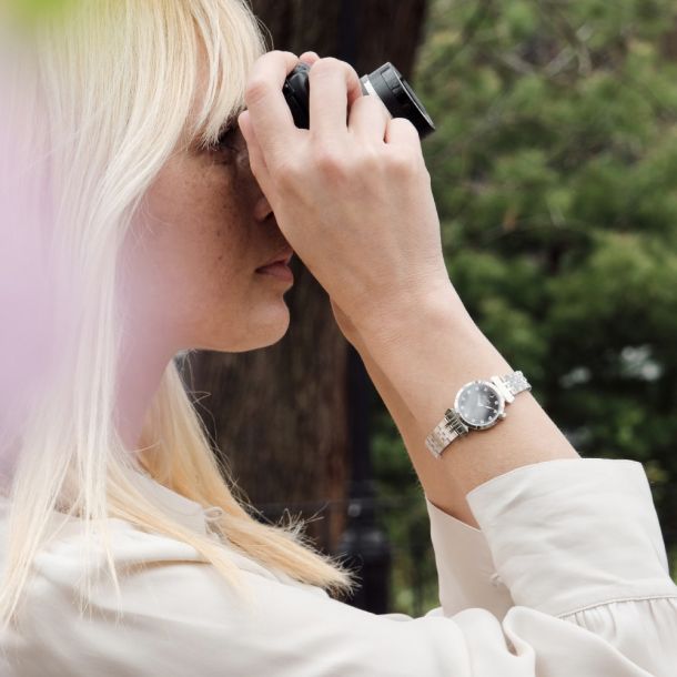 Bulova black mother best sale of pearl watch